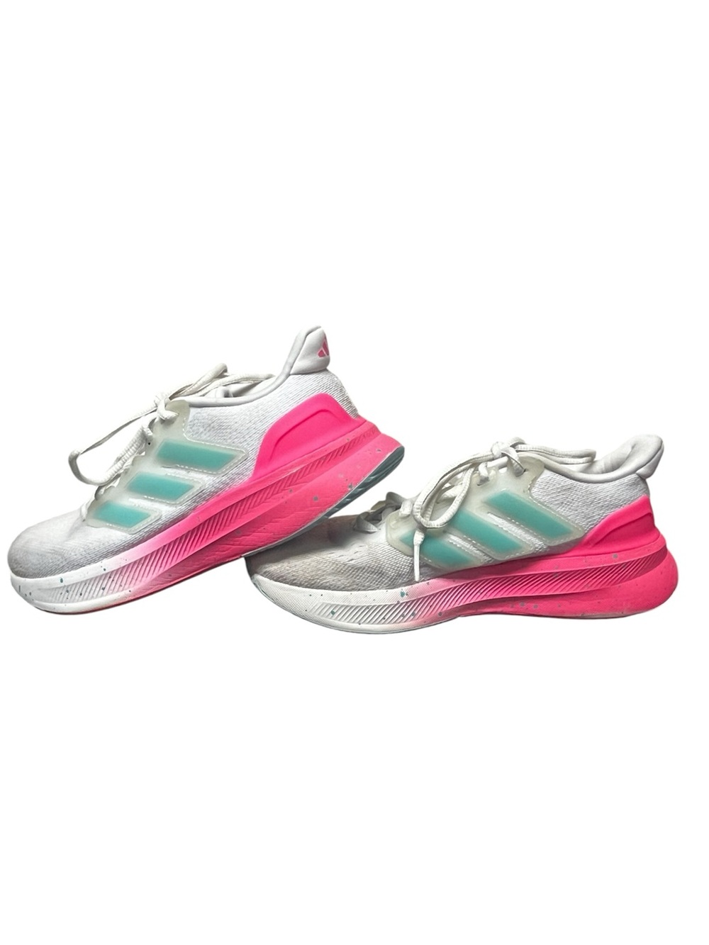 adidas Kids White Pink and Teal Sneakers size 3.5